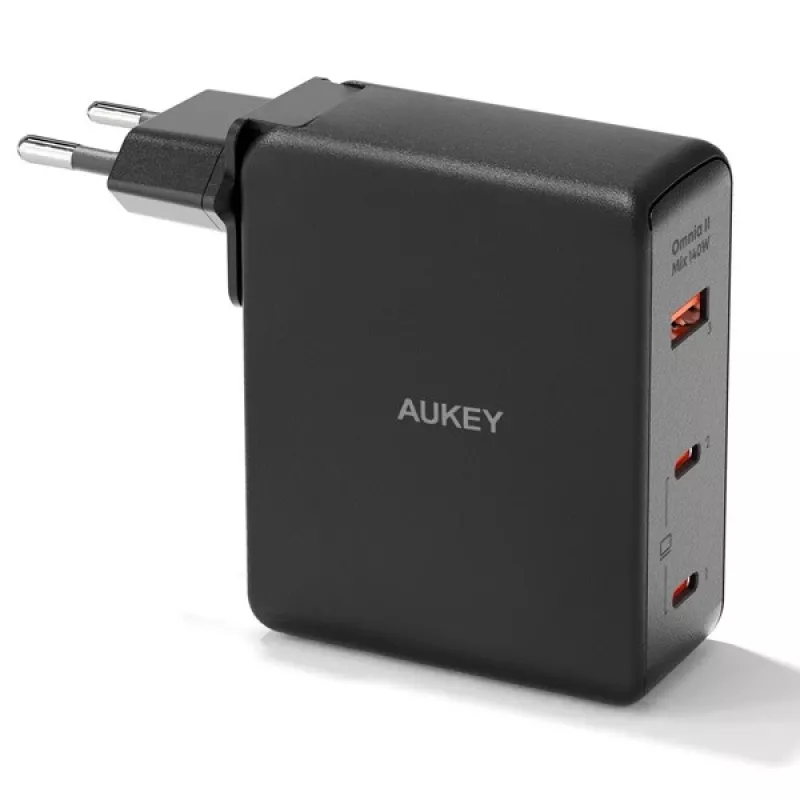Caricabatterie da parete Aukey PA-B7O, 3×USB, tecnologia GaN