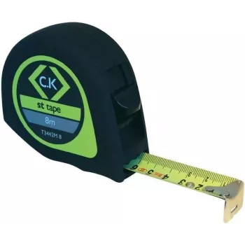 Flessometro c.k tools T3442M8 — lunghezza 8 m, custodia compatta, marcature metriche
