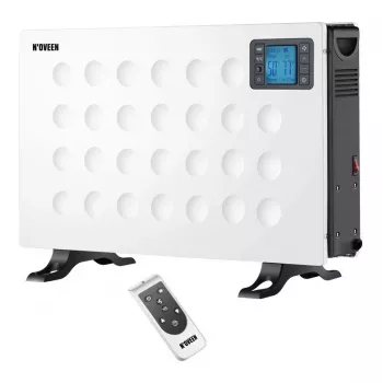 Convettore elettrico NOVEEN CH8000 — 2000 W, 3 livelli di potenza, timer, telecomando, bianco