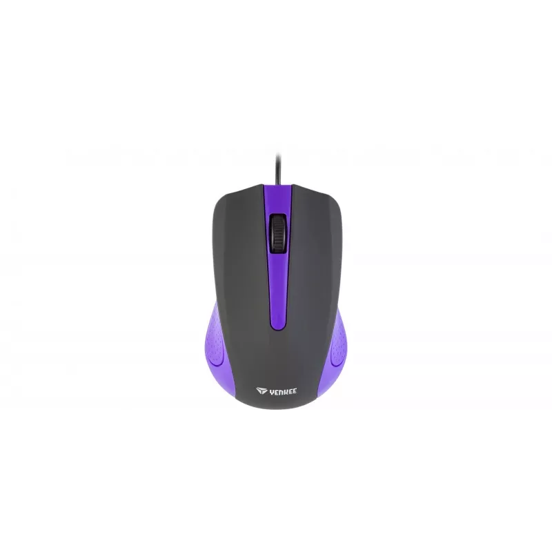 Mouse USB con cavo, 3 tasti, superficie gommata