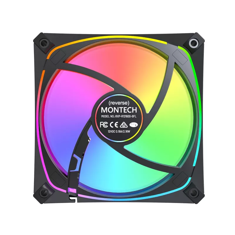 MONTECH RX120 PRO nero 120mm ARGB confezione da 3