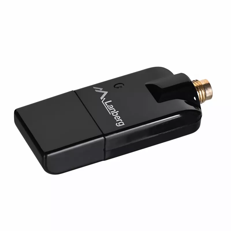 Lanberg NC-0150-WE adattatore WiFi USB Mini N150, 150 Mbit/s, 1 antenna esterna, nero