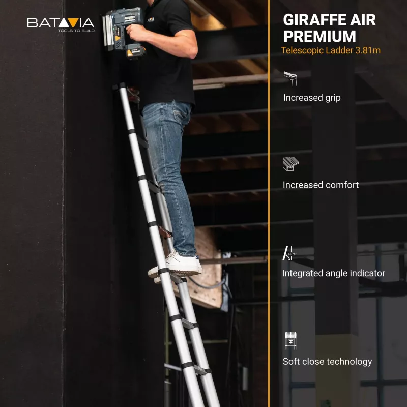Scala telescopica Batavia B.V. Giraffe AIR 3,81 m, scala estensibile compatta in alluminio