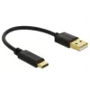 Cavo di ricarica USB DeLOCK Type-A su USB Type-C 15 cm nero