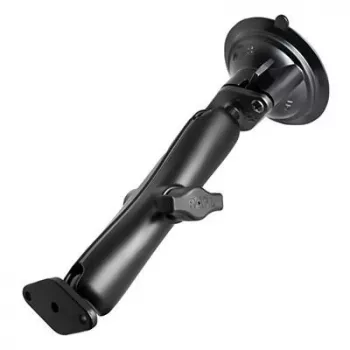 Supporto a doppia sfera con ventosa RAM Mounts Twist-Lock, alluminio, nero