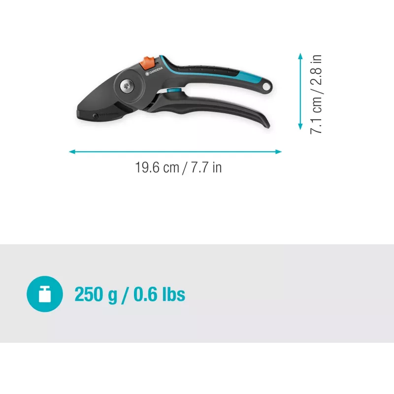 Cesoia da giardino GARDENA PremiumCut Flex 12250-20 con impugnatura ergonomica e struttura leggera