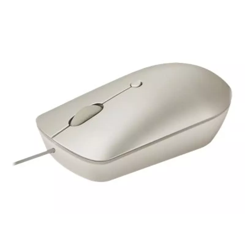 Mouse da ufficio con filo Lenovo 540 ambidestro USB Type-C ottico 2400 DPI sabbia
