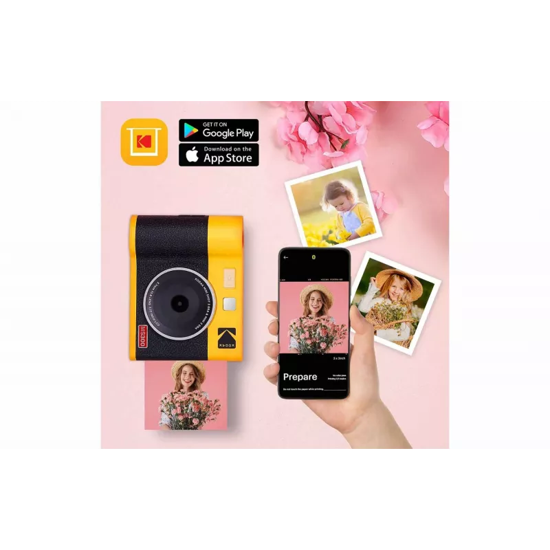 Fotocamera istantanea Kodak Mini Shot 3 Era – nero, tecnologia di stampa 4Pass