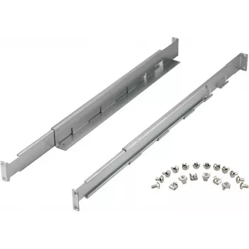 Kit guide per rack PowerWalker 10120531 — argento, larghezza 550 mm, altezza 140 mm, profondità 70 mm, supporta profondità rack 78–120 cm, peso 3,1 kg