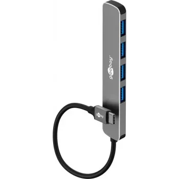 Goobay 79157 - Hub USB-C 3.2 4 porte 5 Gbit/s 4x USB-A 3.2 - digitale/dati (79157)