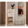 Comodino ALMA bianco/rovere artisan
