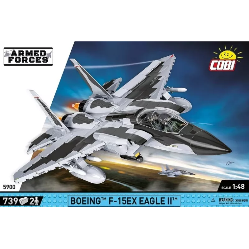 Mattoncini Cobi Boeing F-15EX Eagle II set modello COIB-5900, kit da collezione in scala