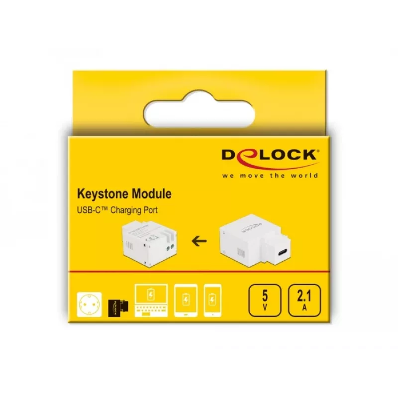 Modulo keystone con porta di ricarica USB Type-C DeLOCK 87792