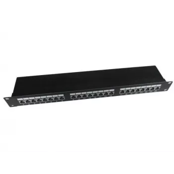 Gembird Cablexpert Patch panel per montaggio a rack 1U Cat5e nero