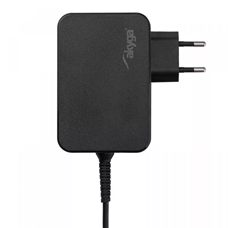 Alimentatore per notebook USB-C GaN Akyga AK-ND-82 90 W, PD 3.0, 5–20 V, cavo 1,8 m, nero