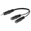 Microconnect AUDLL02 Cavo audio 0,2 m 3,5 mm 2 x 3,5 mm nero