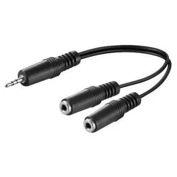 Microconnect AUDLL02 Cavo audio 0,2 m 3,5 mm 2 x 3,5 mm nero