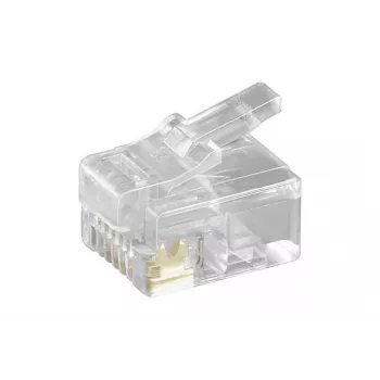 Microconnect KON502-10R connettore per cavi RJ-12 6P6C trasparente