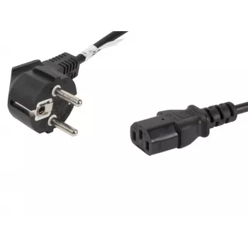 Cavo di alimentazione Lanberg CA-C13C-10CC-0018-BK nero 1,8 m connettore femmina C13 CEE7/7 (CA-C13C-10CC-0018-BK)