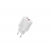 Caricabatterie USB GaN AC da interno DIGITUS DA-10301 — 30W, 1× USB-C, 1× USB-A, 100–240V, bianco