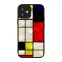 Custodia protettiva iKins per Apple iPhone 12 mini – design nero Mondrian