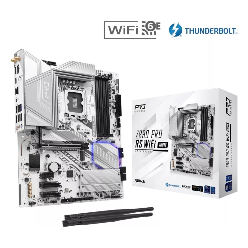 Scheda madre ASRock Z890 Pro RS WiFi White Intel Z890 LGA 1851 ATX