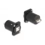 DeLOCK Modulo D-Type USB 2.0 da connettore femmina Type-B a connettore femmina Type-A nero