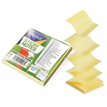 Note adesive quadrate Forpus FO42000 giallo 100 fogli