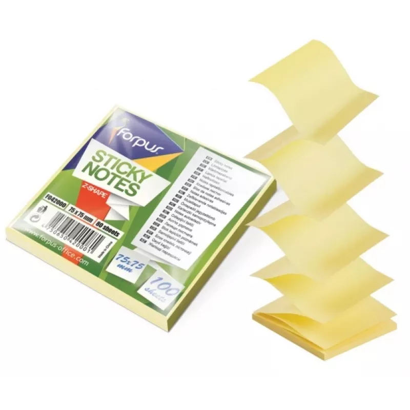 Note adesive quadrate Forpus FO42000 giallo 100 fogli