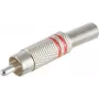Connettore maschio RCA (Cinch) ShiverPeaks 6 mm metallo, modello 52000-R, rosso