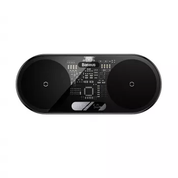 Baseus 2In1 20W Digital Led Display Headphones nero ricarica senza fili