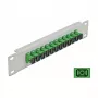 Patch Panel in fibra ottica DeLOCK 10 pollici 12 porte SC simplex verde 1HE grigio