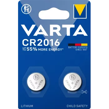 VARTA Electronics Batteria CR2016 litio 90 mAh 3V conf. 2 (06016101402)