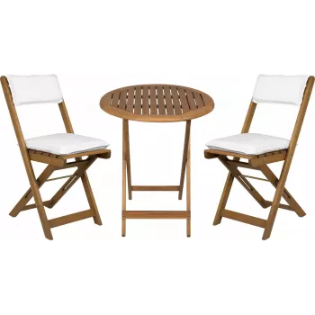 Set da giardino Fieldmann FDZN 4003-T — 4 sedie e tavolo, gruppo sedute da esterno