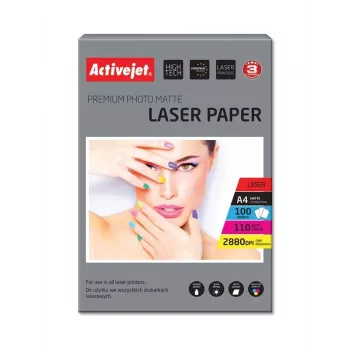 Carta fotografica opaca ActiveJet A4 110 g/m² 100 fogli