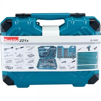 Makita E-10883 set di utensili da meccanico 221 pezzi