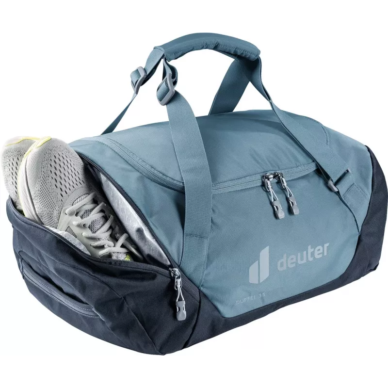 Borsa da viaggio DEUTER Duffel 35 atlantic-ink — capacità 35 L, fondo impermeabile, maniglie