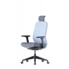 Up Up Athene sedia da ufficio ergonomica nero, grigio + tessuto blu