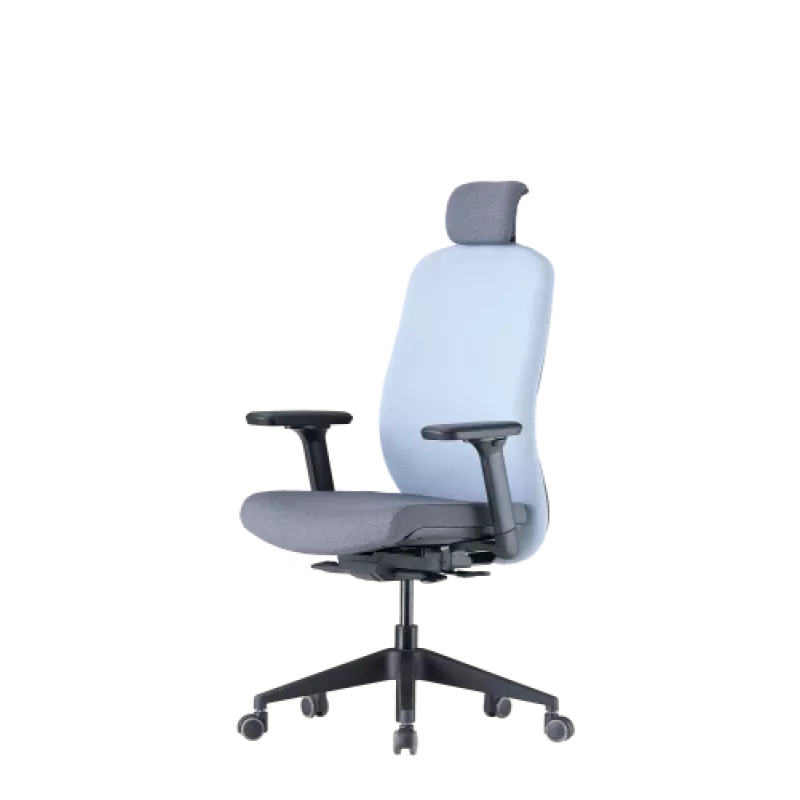 Up Up Athene sedia da ufficio ergonomica nero, grigio + tessuto blu