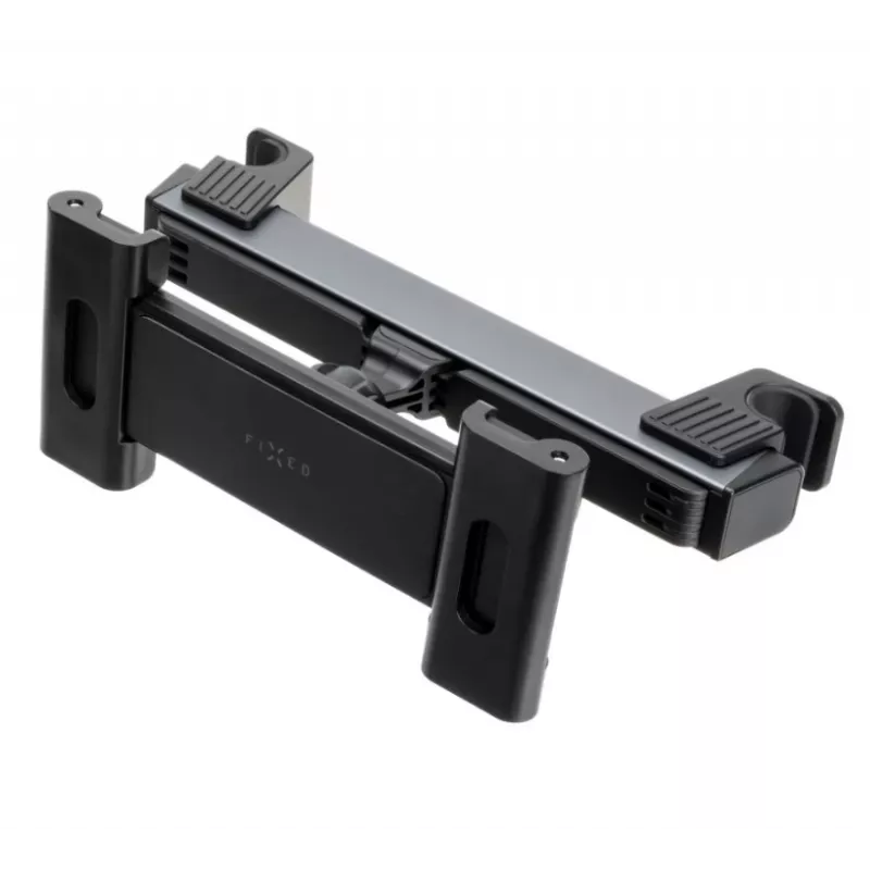 Supporto per tablet FIXED PASSENGER Max — alluminio e plastica, grigio siderale, supporto fisso per poggiatesta