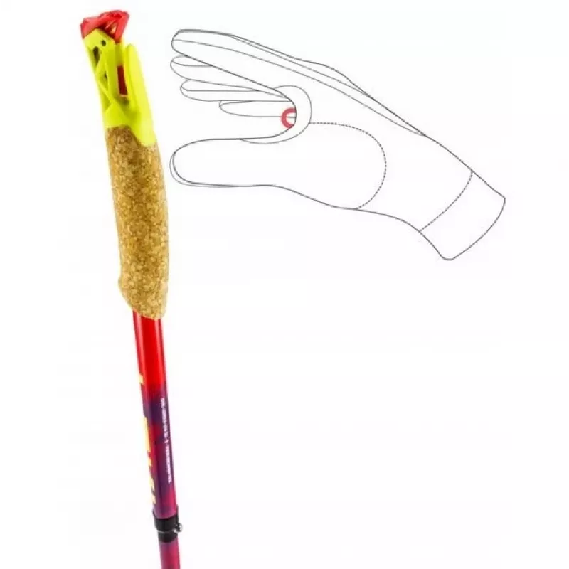 Bastoncini da trekking Leki TRL Ultratrail FX One 120 cm, rosso
