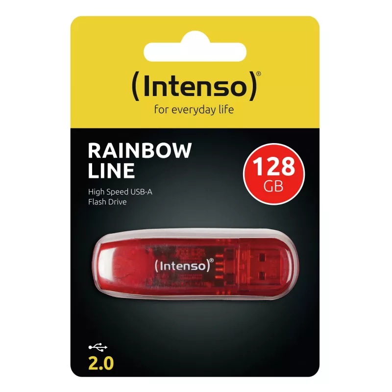 Chiavetta USB Intenso 128 GB USB Type-A 2.0 Rosso Trasparente