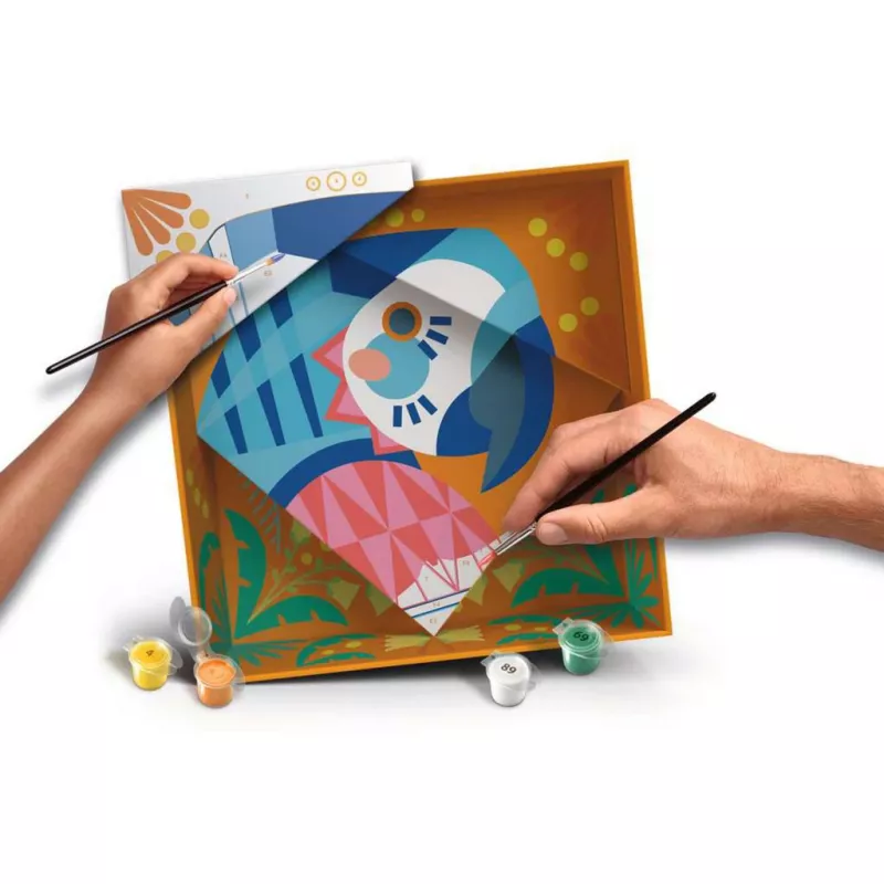 Set da colorare Ravensburger CreArt Do it together – Pappagallo (set da colorare di gruppo)