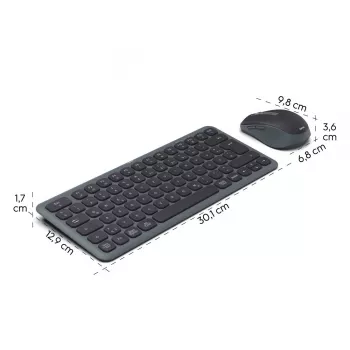 Set tastiera e mouse multi-device nero grigio