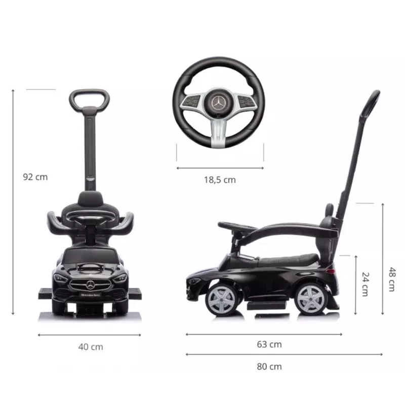 Auto scivolo milly mally Mercedes Classe C nero, modello 6107