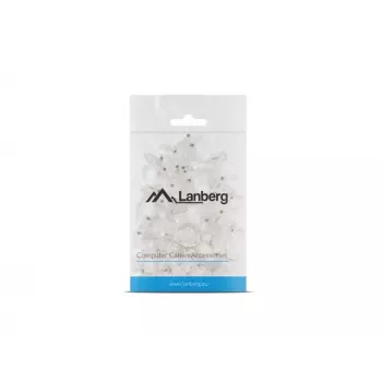 LANBERG connettore per cavi RJ-45 PLU-5000, schermatura U/UTP (UTP), bianco traslucido, confezione da 100