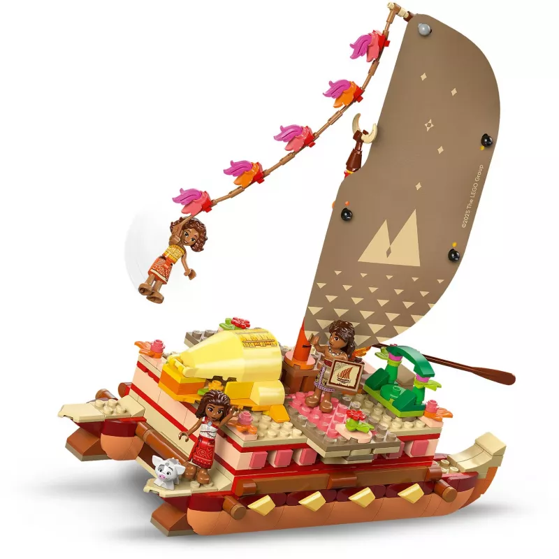 LEGO Disney 43270 La canoa dell'avventura di Moana, 529 pezzi, 3 minifigure, 6+