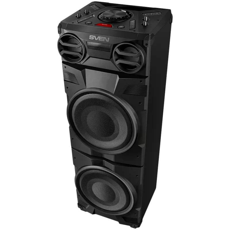 Altoparlante SVEN PS-1900, nero (1000W, TWS, Bluetooth, FM, USB, display LED, alimentazione a rete)