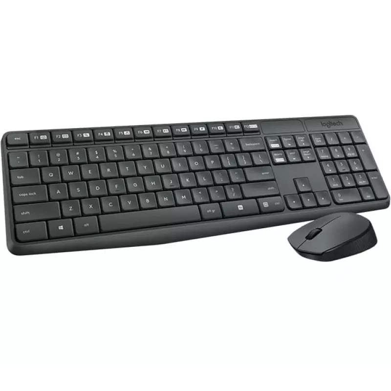 Logitech MK235 tastiera e mouse wireless combo full-size grigio