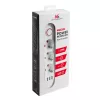 Ciabatta MACLEAN MCE394W — 3 prese, 3×USB 2,1A, 110–240V AC, 2500W, cavo 1,5 m, bianco